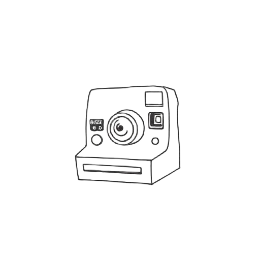 Doodle de cámara polaroid